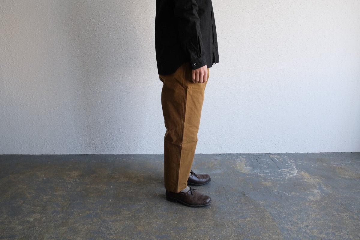 バフクロス ワイドパンツ カーキブラウン｜unisex 3 size