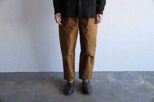 バフクロス ワイドパンツ カーキブラウン｜unisex 3 size