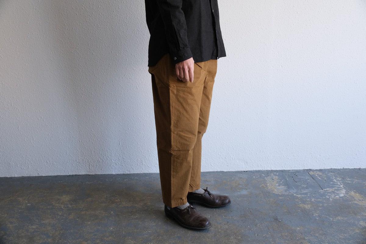 バフクロス ワイドパンツ カーキブラウン｜unisex 3 size