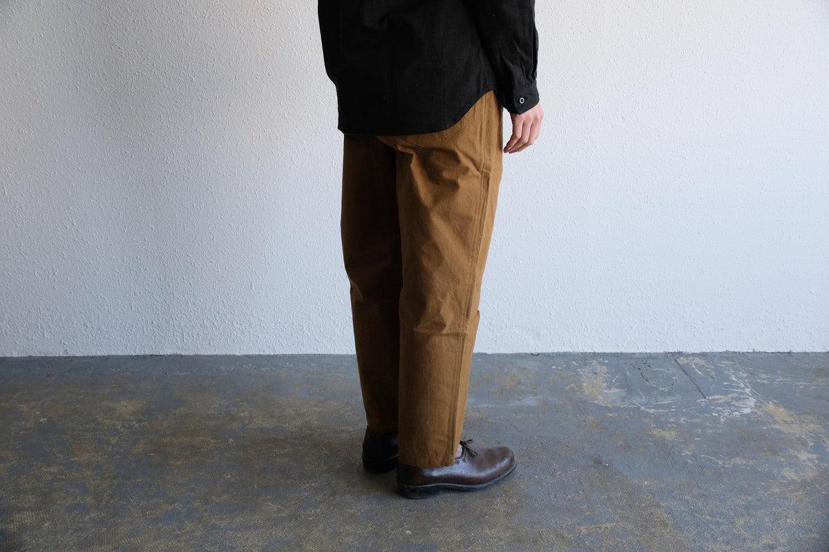 バフクロス ワイドパンツ カーキブラウン｜unisex 3 size