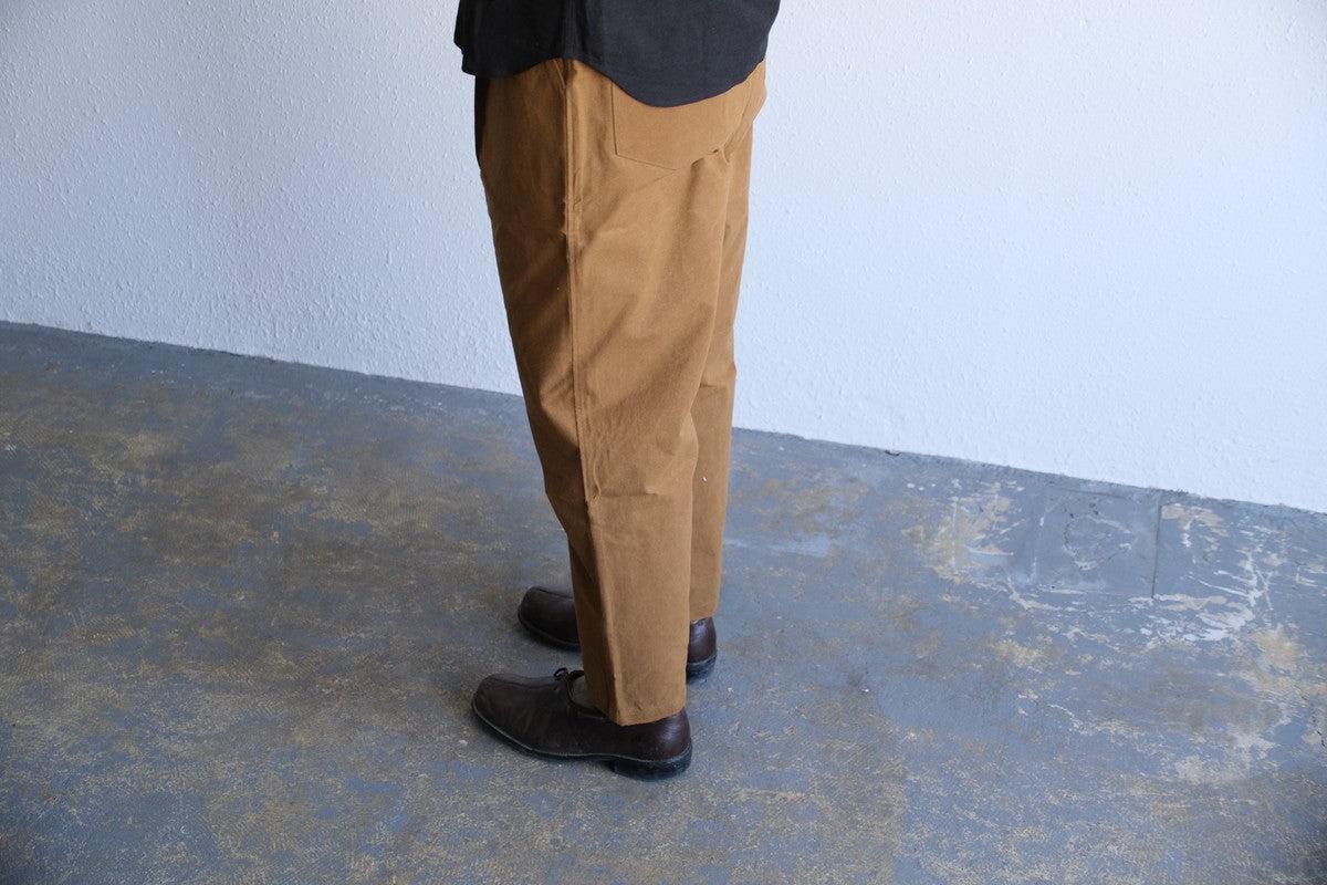 バフクロス ワイドパンツ カーキブラウン｜unisex 3 size