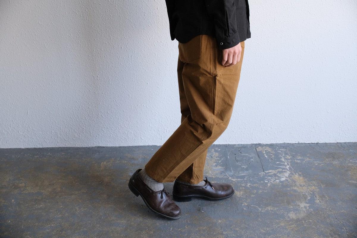 バフクロス ワイドパンツ カーキブラウン｜unisex 3 size