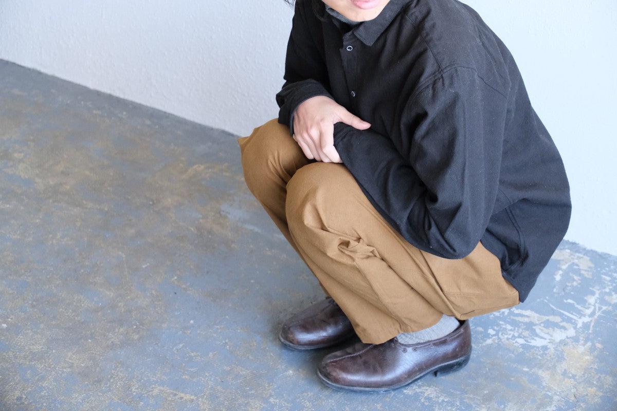 バフクロス ワイドパンツ カーキブラウン｜unisex 3 size