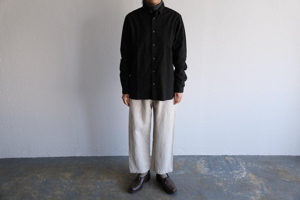 MITTAN / 亜麻苧麻ワイドパンツ 黒 PT-92 / unisex
