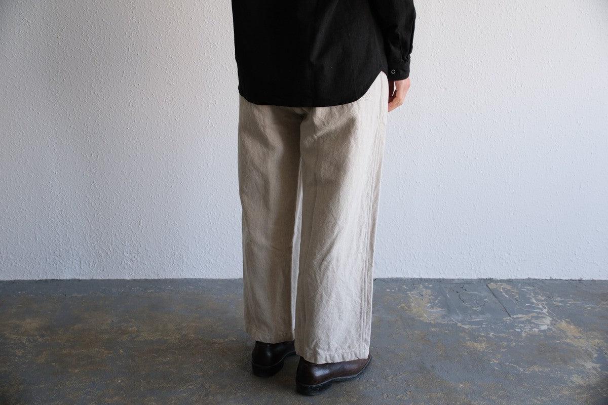 MITTAN / 亜麻苧麻ワイドパンツ 生成 PT-92 / unisex