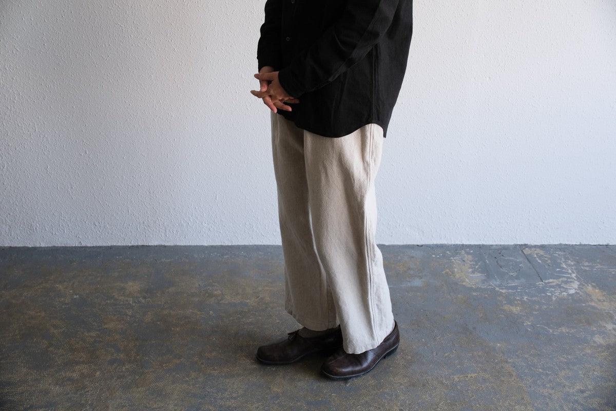 MITTAN / 亜麻苧麻ワイドパンツ 生成 PT-92 / unisex