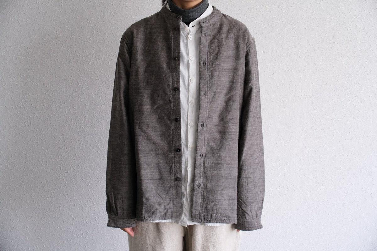 MITTAN / 毛綿三重織シャツ 茶がさね SH-112 / unisex