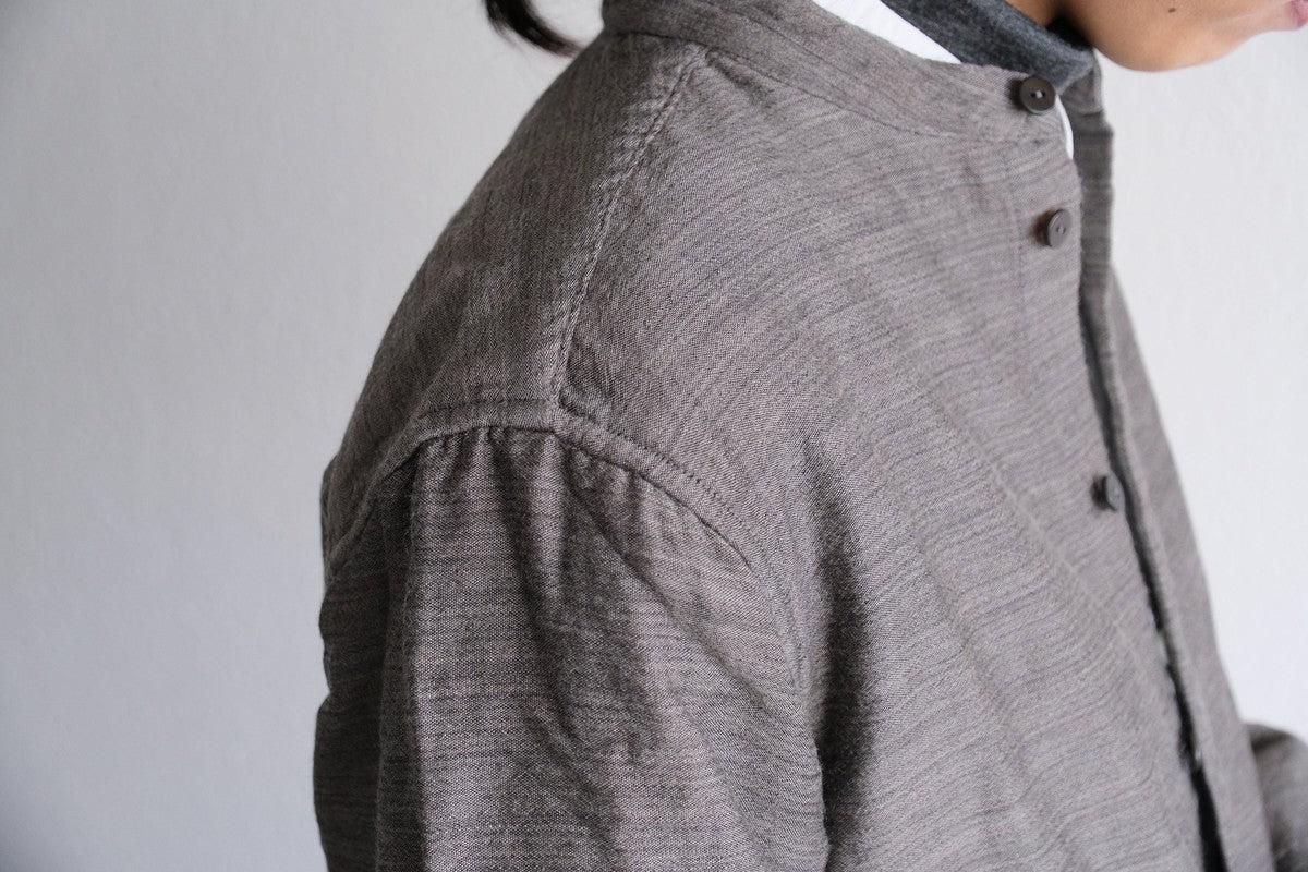 MITTAN / 毛綿三重織シャツ 茶がさね SH-112 / unisex