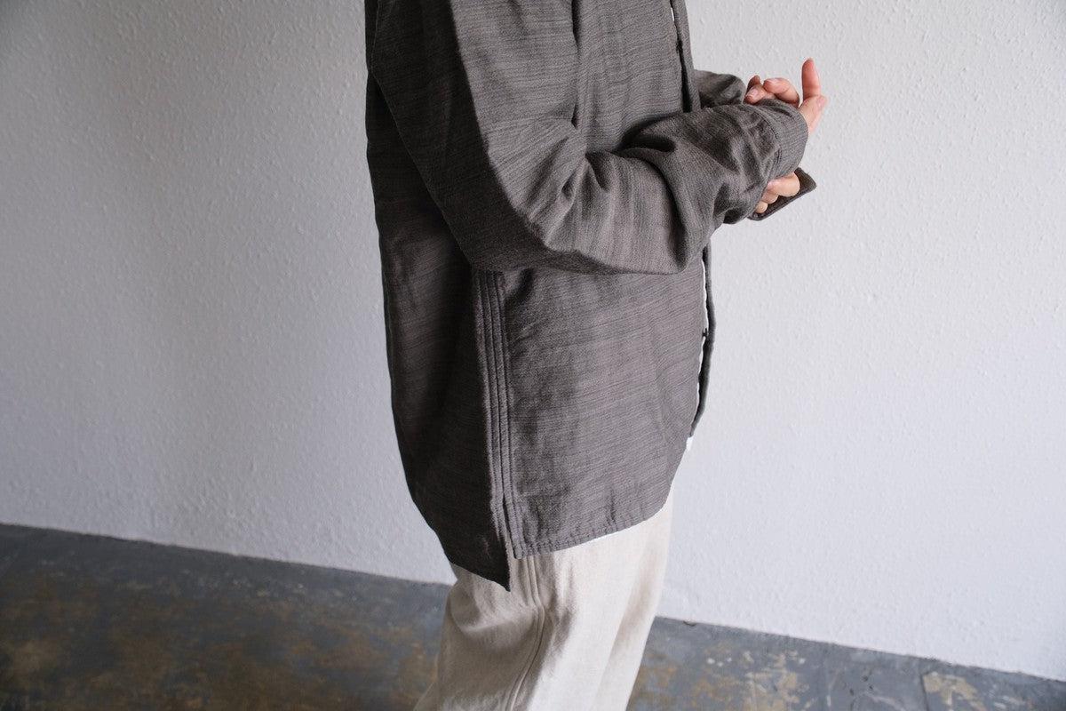 MITTAN / 毛綿三重織シャツ 茶がさね SH-112 / unisex