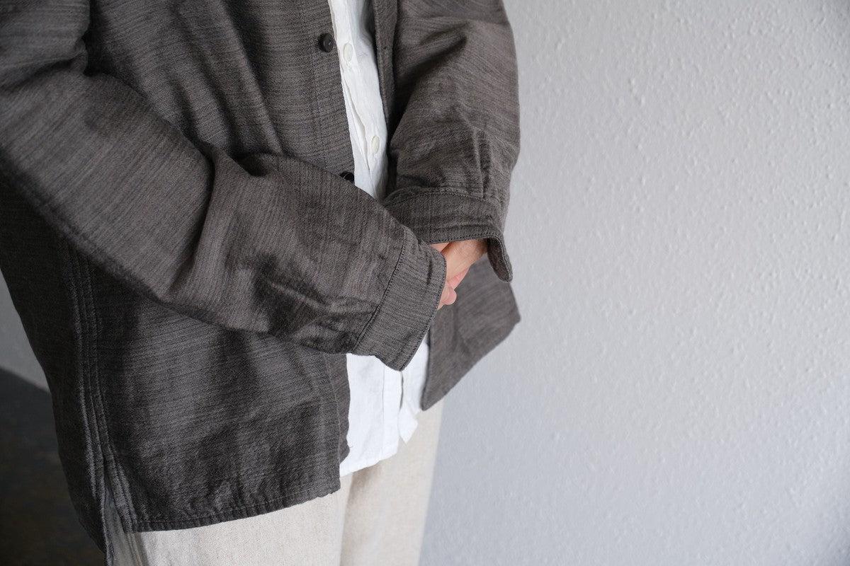 MITTAN / 毛綿三重織シャツ 茶がさね SH-112 / unisex