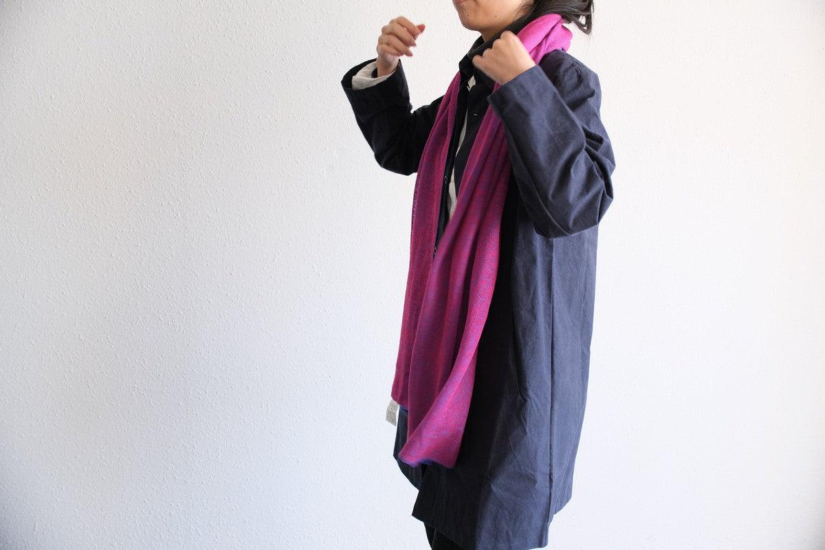 リネンニットストール｜ピアニー×Dインク