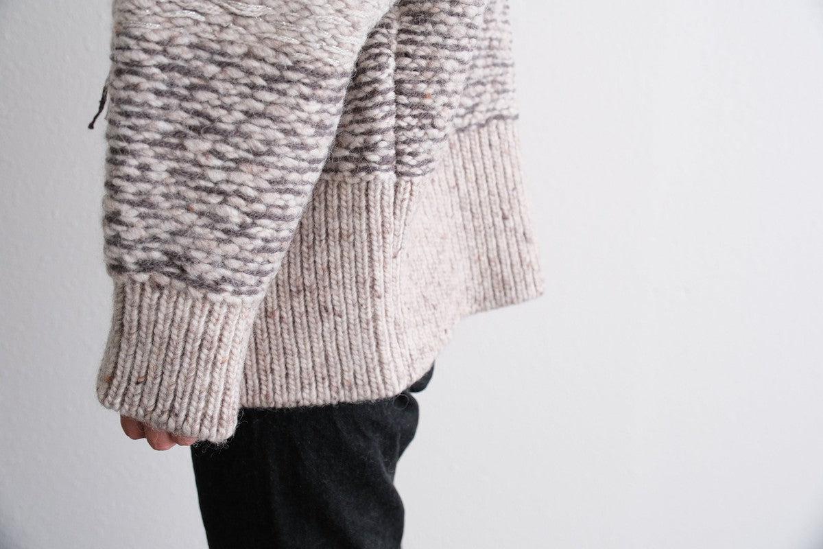 【new】enrica 厚手ニットカーディガン マルチボーダー