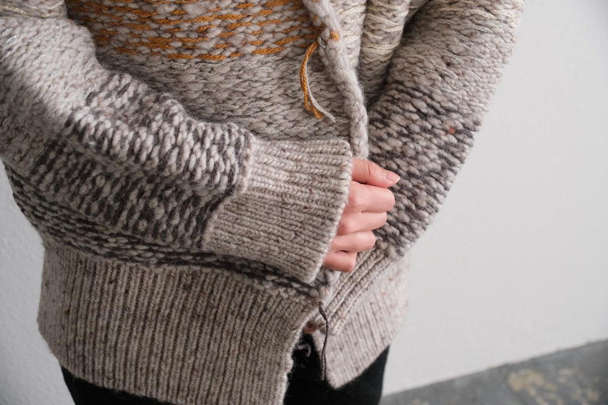 【new】enrica 厚手ニットカーディガン マルチボーダー