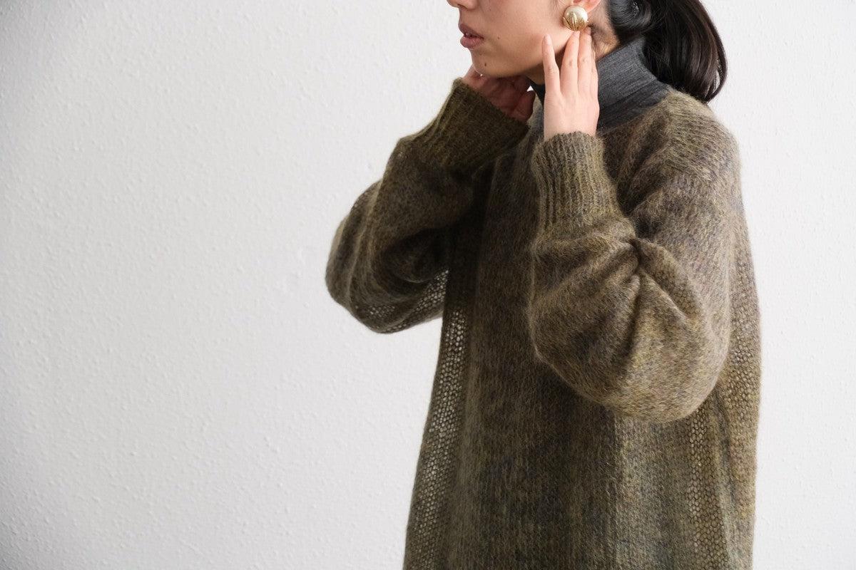 【new】enrica モヘアシャギーニット khaki