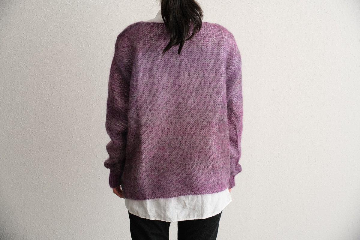 【new】enrica モヘアシャギーニット purple