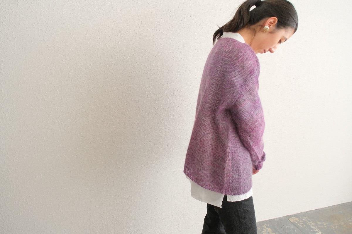 【new】enrica モヘアシャギーニット purple