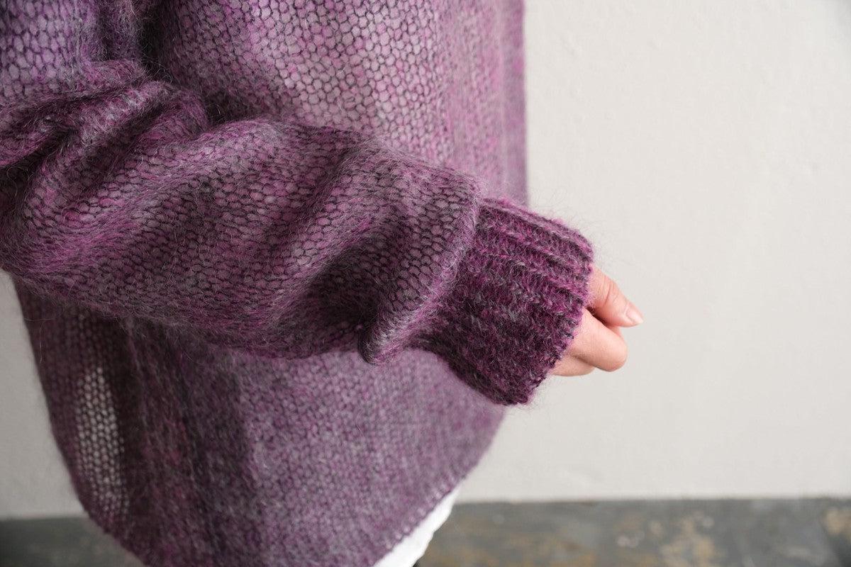 【new】enrica モヘアシャギーニット purple