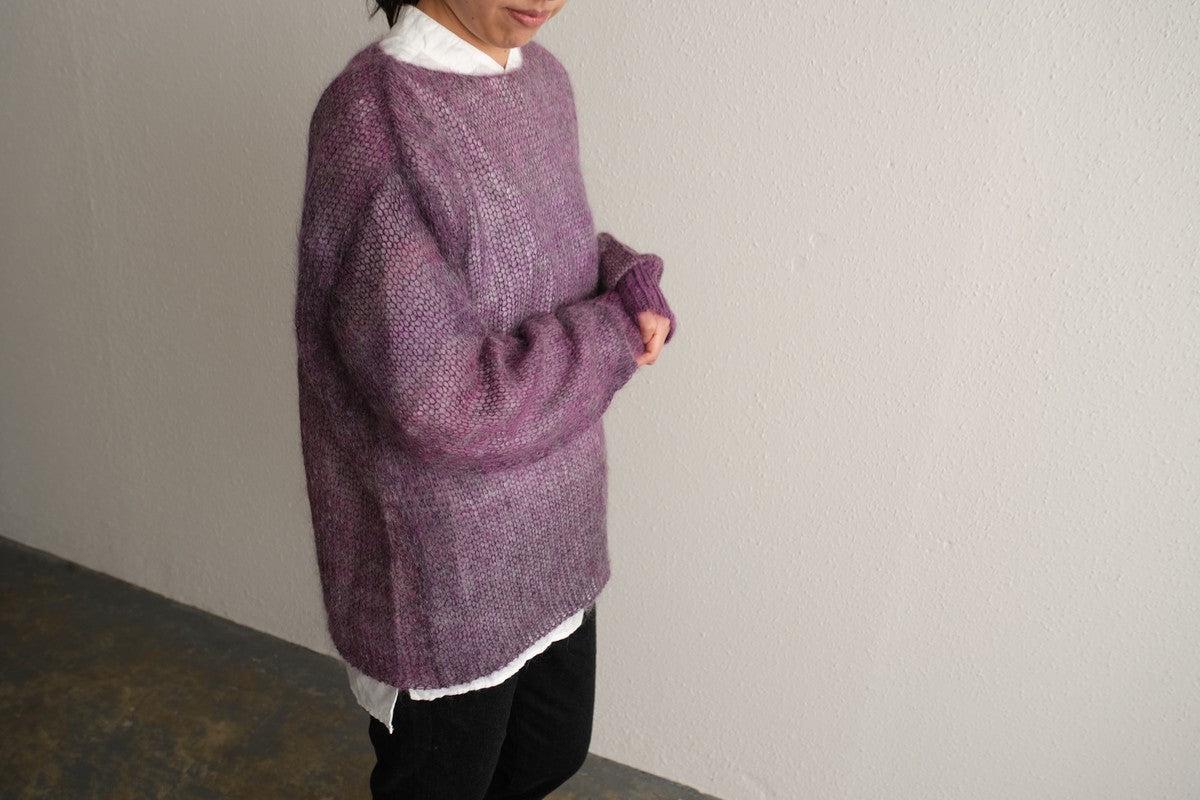 【new】enrica モヘアシャギーニット purple