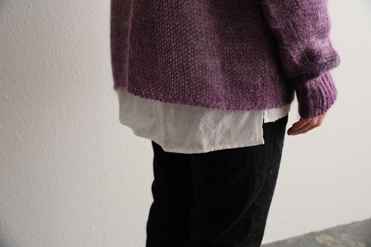 【new】enrica モヘアシャギーニット purple