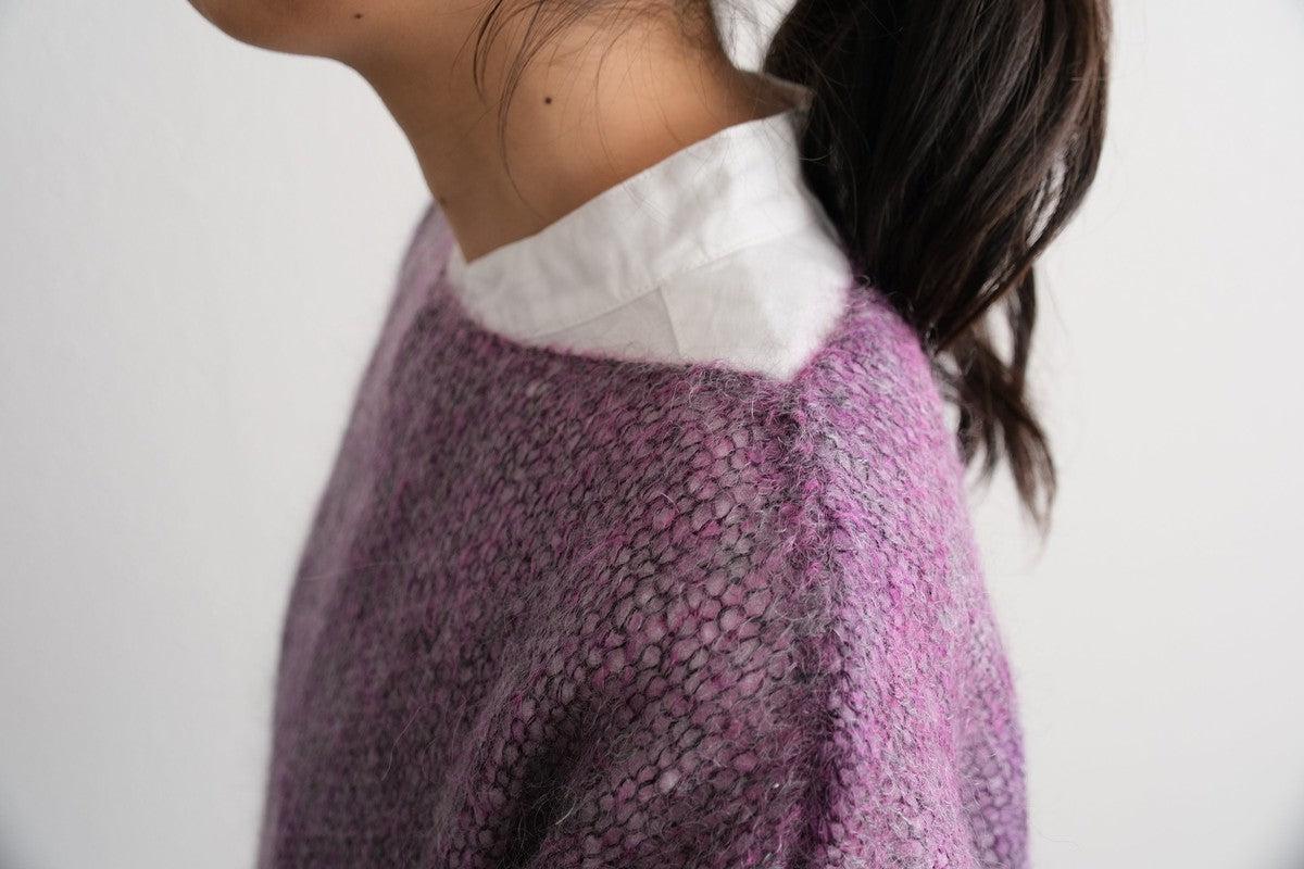 【new】enrica モヘアシャギーニット purple