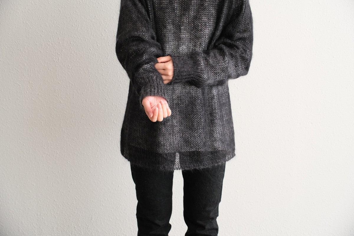 【new】enrica モヘアシャギーニット black