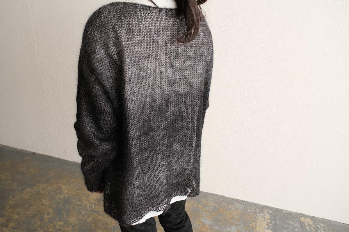 【new】enrica モヘアシャギーニット black