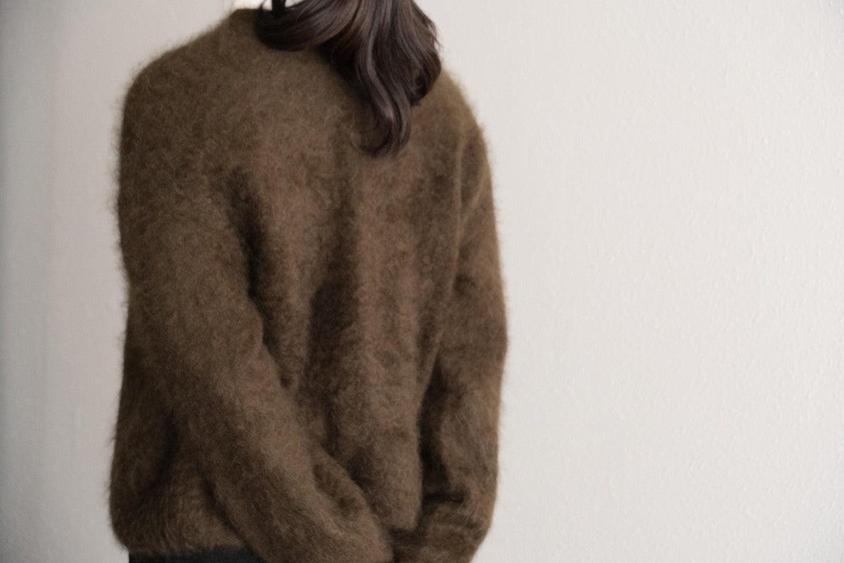 【new】enrica cashemere shaggy knit / khaki