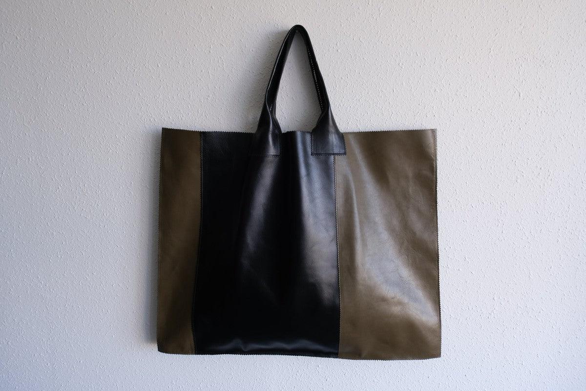 ビッグレザートートバッグ パッチワーク（F）