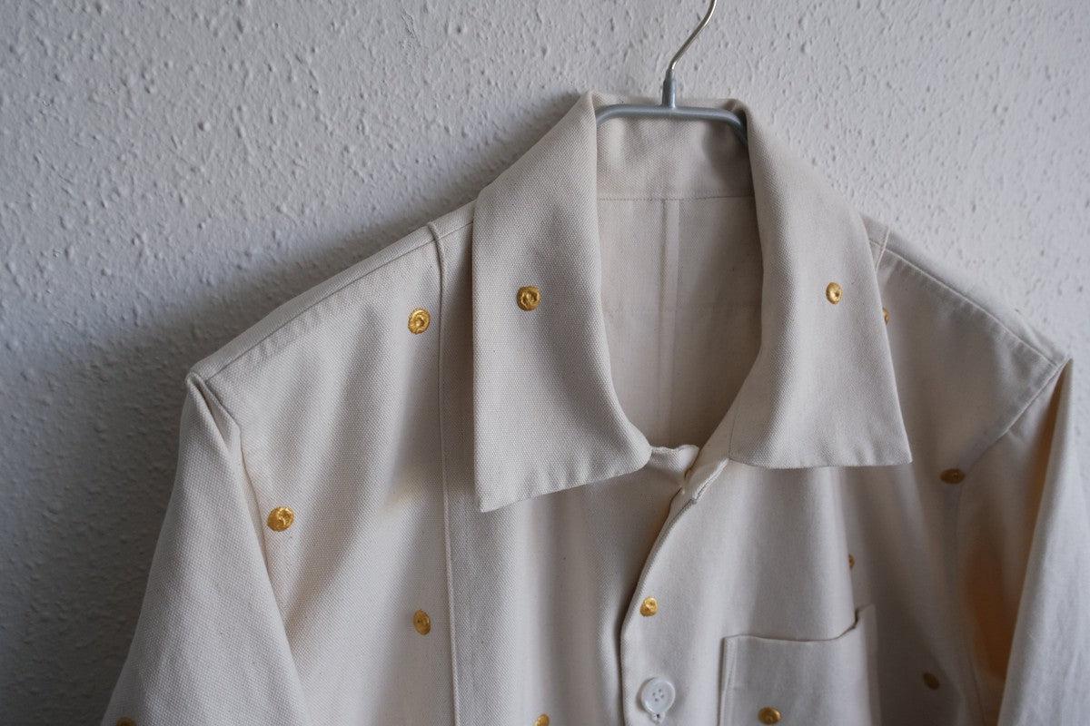 木間服装製作 coat コットン帆布ドット 各色｜unisex freesize