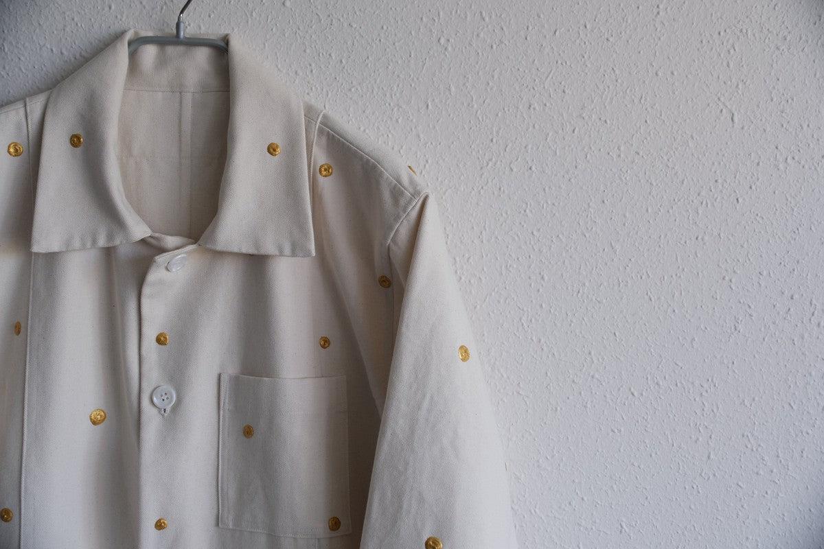 木間服装製作 coat コットン帆布ドット 各色｜unisex freesize