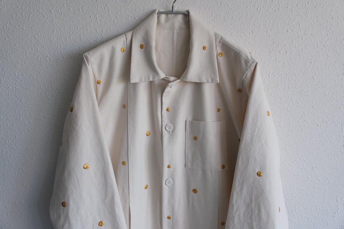 木間服装製作 coat コットン帆布ドット 各色｜unisex freesize