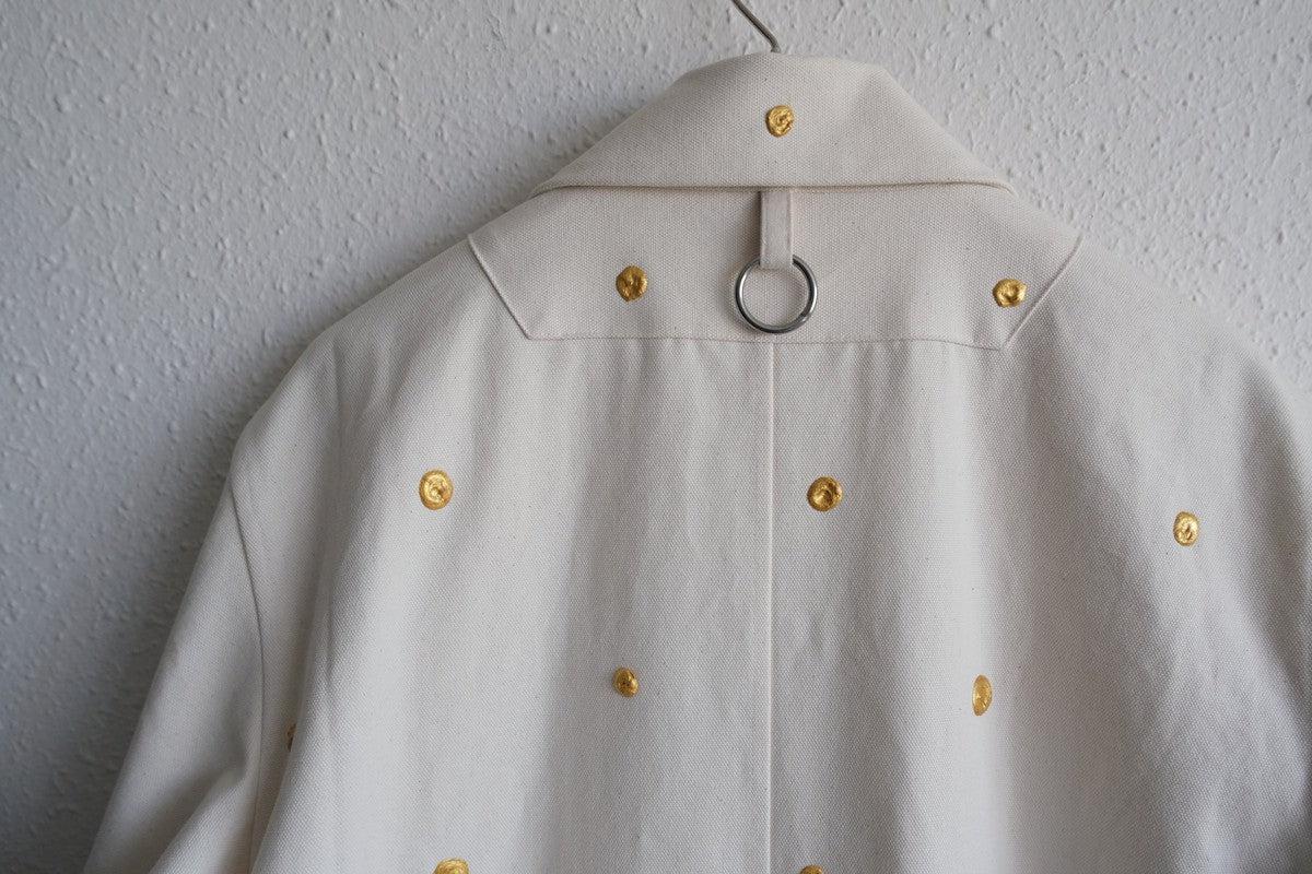 木間服装製作 coat コットン帆布ドット 各色｜unisex freesize