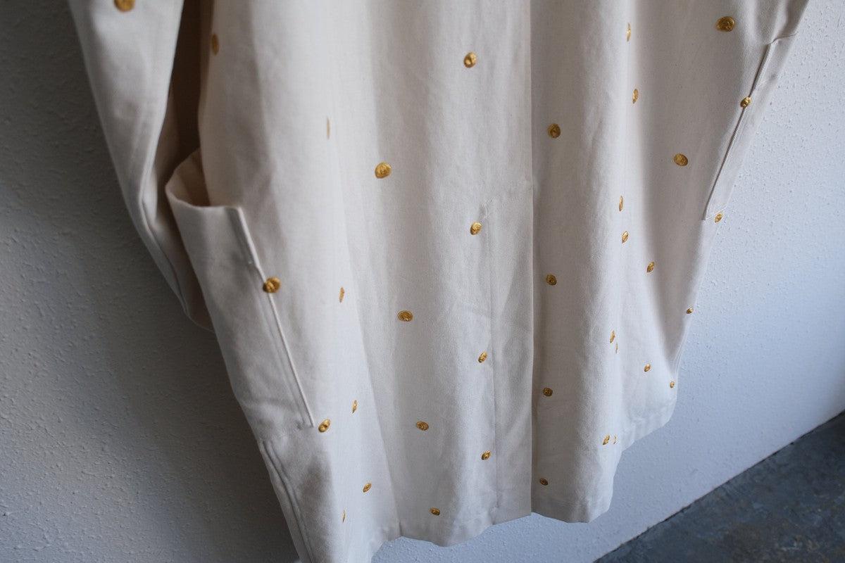 木間服装製作 coat コットン帆布ドット 各色｜unisex freesize