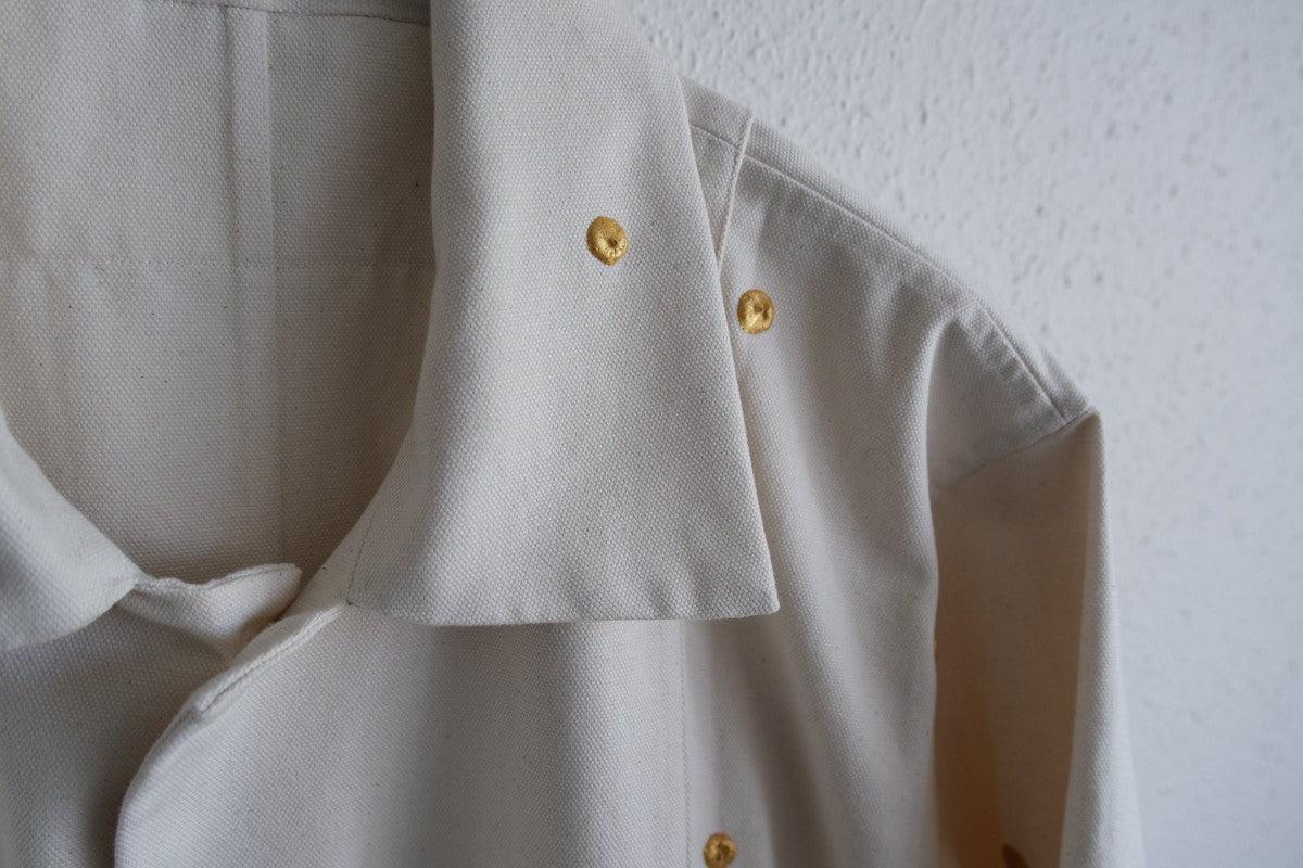 木間服装製作 coat コットン帆布ドット 各色｜unisex freesize