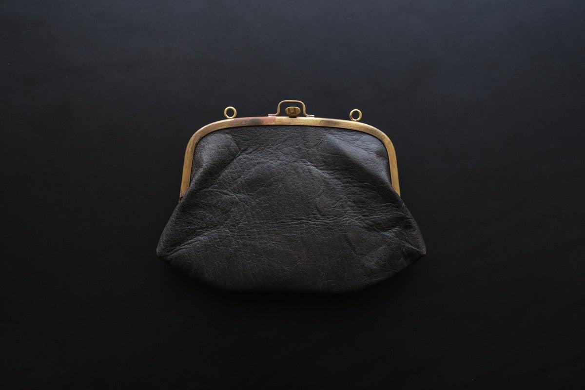 レザーショルダーポーチ ＜鹿革鉄媒染＞ ｜SLAO-02SD