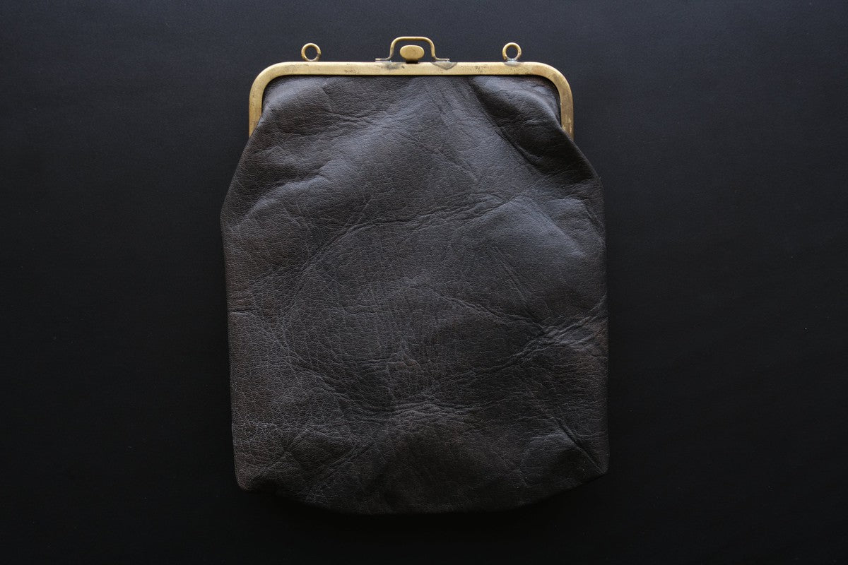 frame porch ＜鹿革鉄媒染・L＞ レザーショルダーポーチ SHC-31D