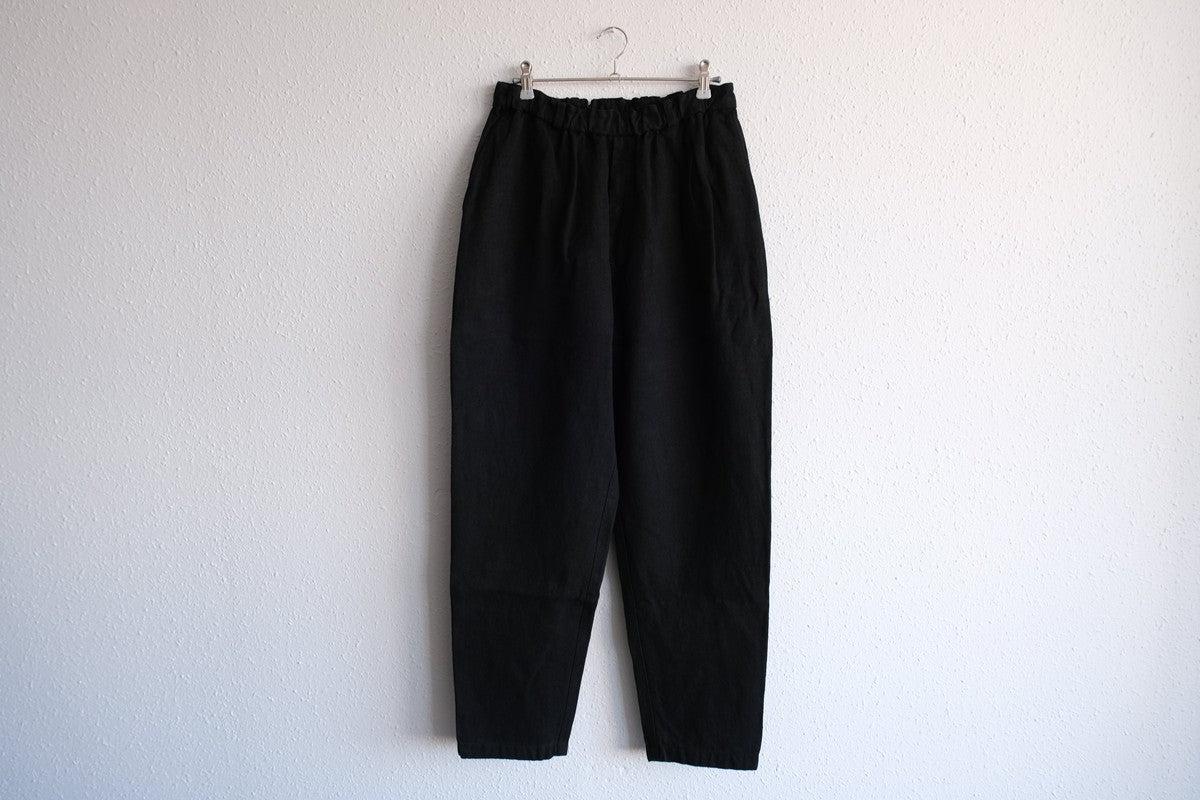 MITTAN / 亜麻苧麻ロングパンツ 黒 PT-91 / unisex
