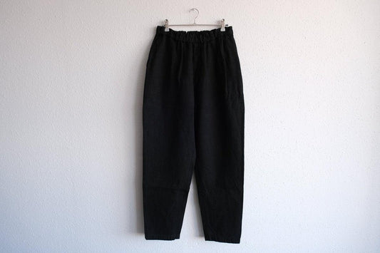 MITTAN / 亜麻苧麻ロングパンツ 黒 PT-91 / unisex