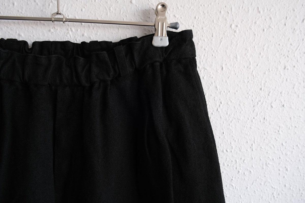 MITTAN / 亜麻苧麻ロングパンツ 黒 PT-91 / unisex