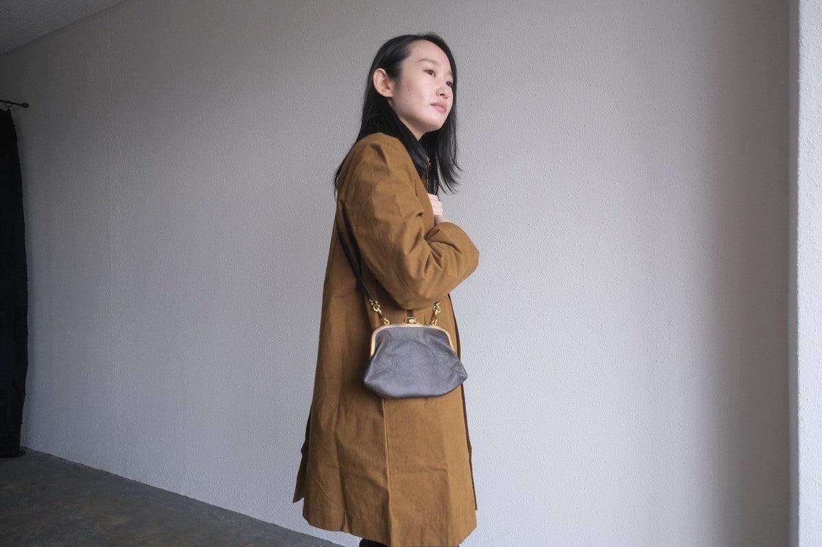 レザーショルダーポーチ ＜豚革 black＞ ｜TABACO-02