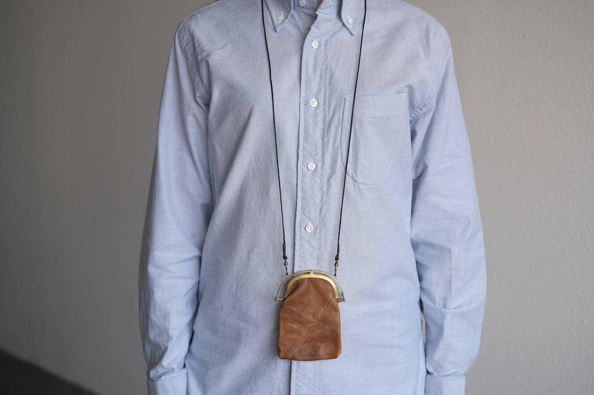 レザーショルダーミニポーチ ＜鹿革ヌメオイル＞ ｜SHC-82D