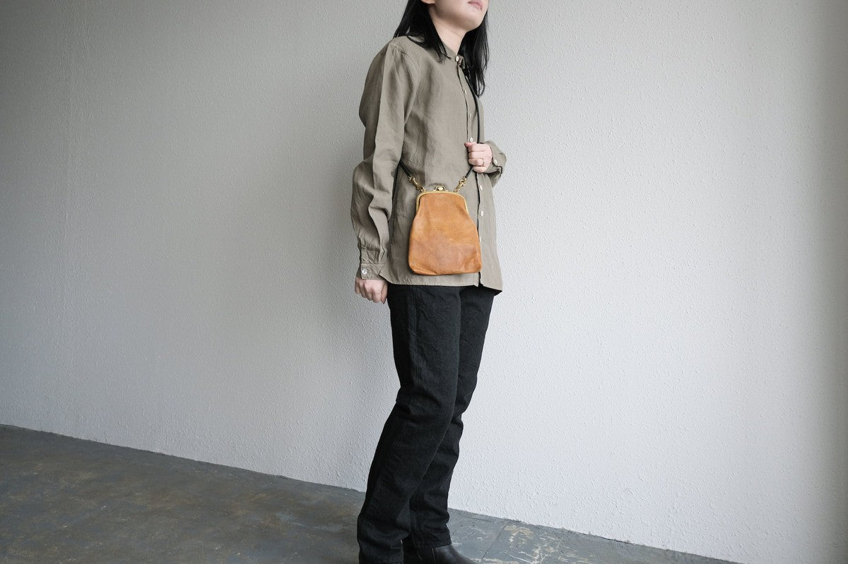 レザーショルダーポーチ ＜鹿革ヌメオイル＞ ｜SHO-65D