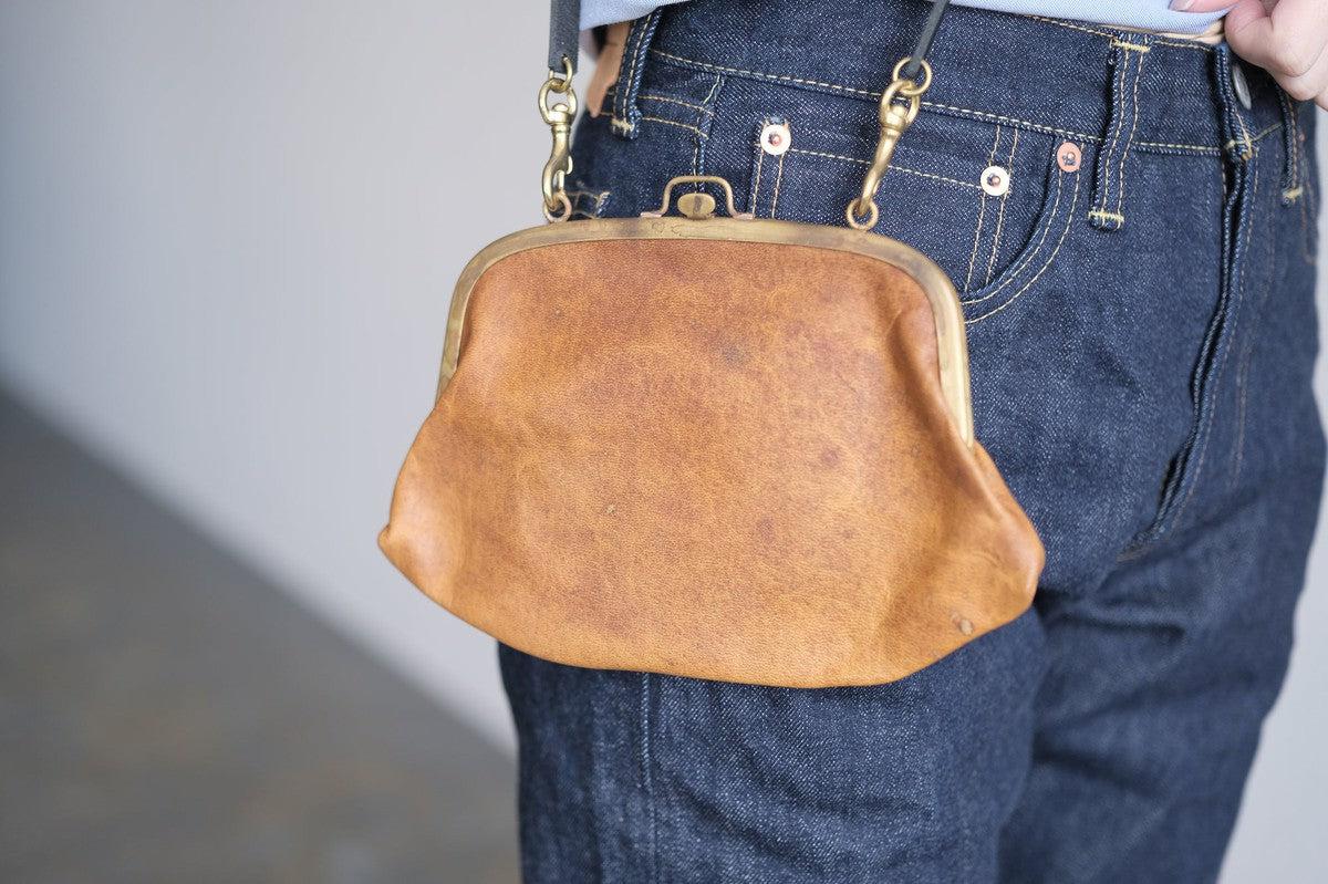 レザーショルダーポーチ ＜鹿革ヌメオイル＞ ｜SLAO-02SD