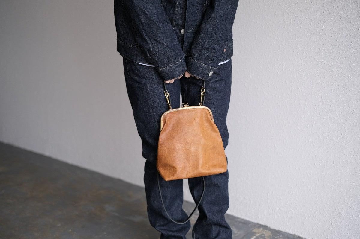 レザーショルダーポーチ ＜鹿革ヌメオイル＞ ｜SLAO-40D