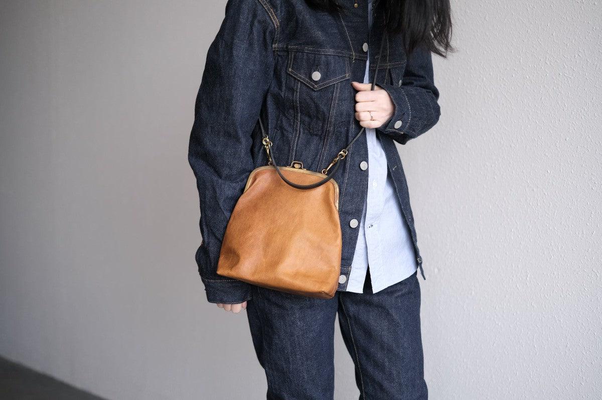 レザーショルダーポーチ ＜鹿革ヌメオイル＞ ｜SLAO-40D