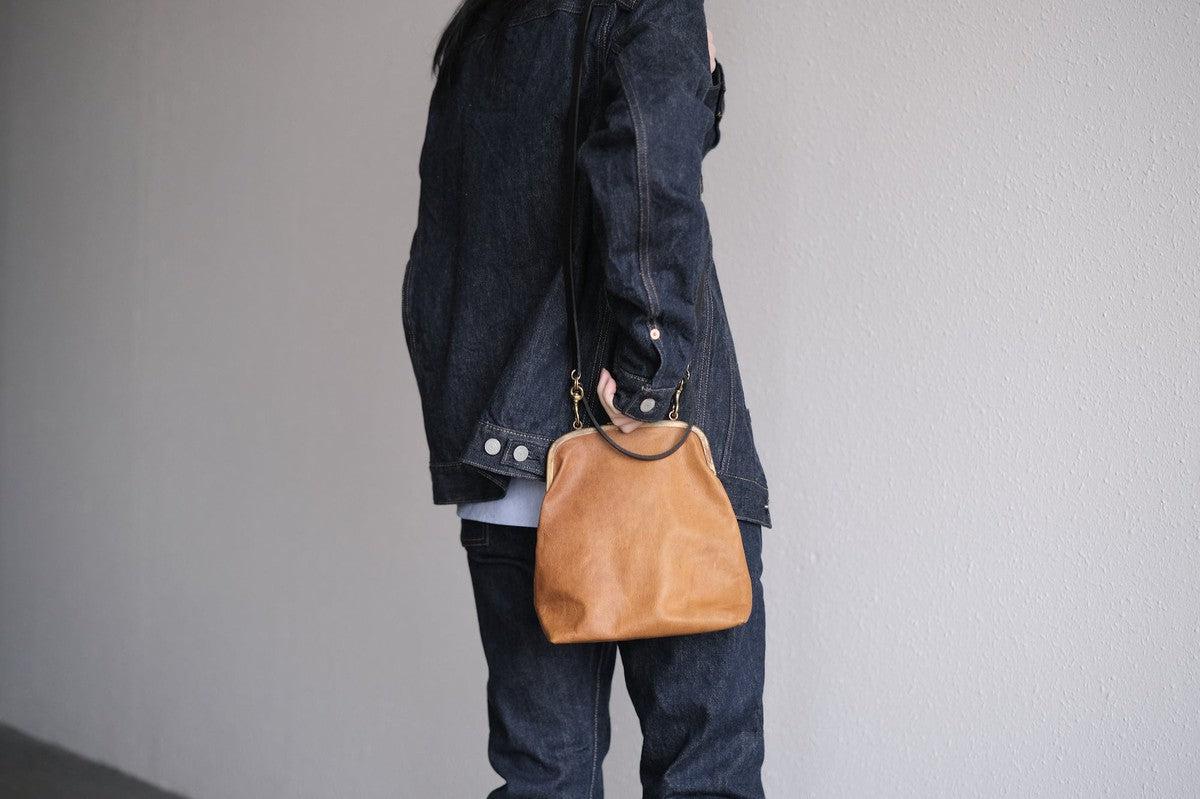 レザーショルダーポーチ ＜鹿革ヌメオイル＞ ｜SLAO-40D