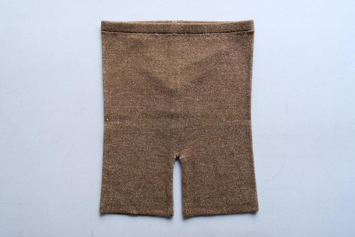リネンウール腹巻きパンツ｜カーキ