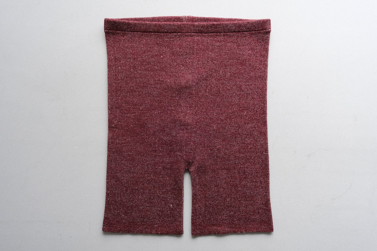 リネンウール腹巻きパンツ｜エンジ