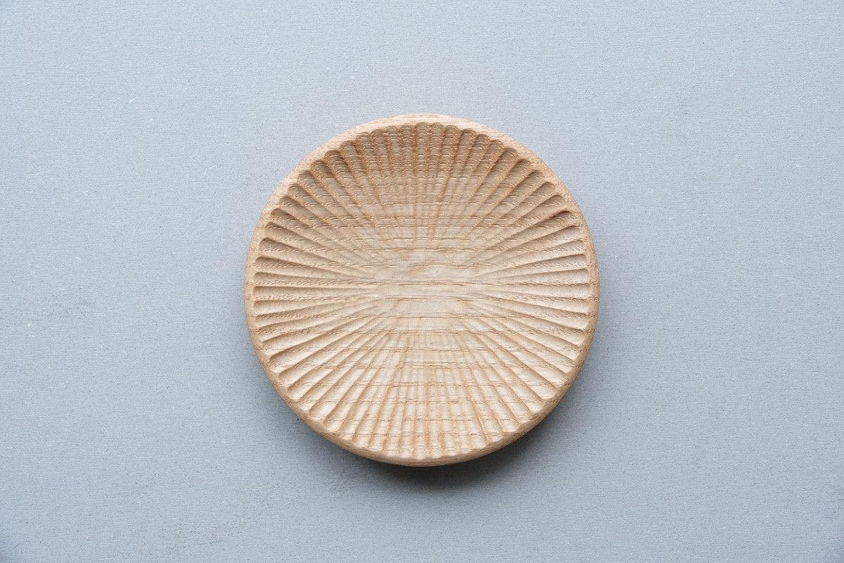 ハツリ小皿 クリ｜オイル・蜜蝋仕上げ