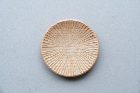 ハツリ小皿 クリ｜オイル・蜜蝋仕上げ